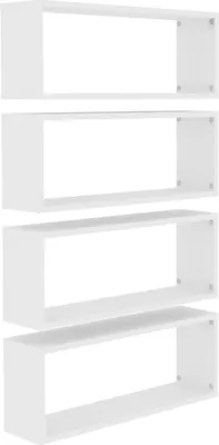 Produktbild von Würfelregale 4 Stk. Weiß 60x15x23 cm Holzwerkstoff