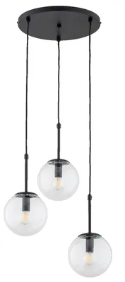 Zdjęcie produktu dla Lampa wisząca SEBIA czarna 3xE14x10W metal wym:90x36x36cm IP20 Alfa