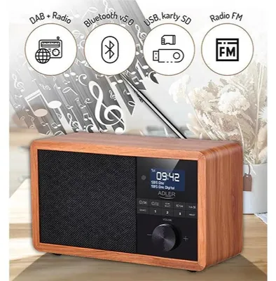 Zdjęcie produktu dla Radio Adler AD 1184 czarne drewniane