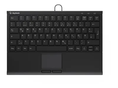 Produktbild von KeySonic KSK-5211ELU (DE) Mini Tastatur, Hintergrundbeleuchtung, Touchpad, schwarz