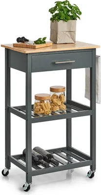 Produktbild von Küchenrollwagen MDF/Bambus