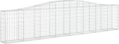 Produktbild von vidaXL Gabione mit Hochbogen 400x30x80/100 cm Verzinktes Eisen
