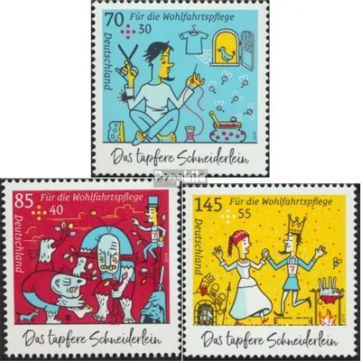 Produktbild von Briefmarken BRD (BR.Deutschland) 2019 Mi 3438-3440 (kompl.Ausg.) postfrisch Grimms Märchen