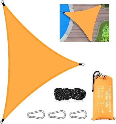 Imagen del producto de Toldo triangular para el sol, resistente al agua, de 3x3 metros, con protección UV del 95%, ideal para balcones