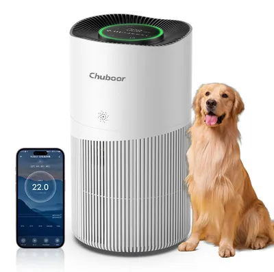 Obrázek produktu pro Čistič vzduchu PJ10 – Filtr HEPA H13 – Vhodný pro domácí mazlíčky a alergiky – CADR 402 m³/h – Ovládání přes Wi-Fi – Velmi tichý provoz ≤25 dB – Vhodný pro místnosti o rozměrech 31–40 m² – Bílá barva, Wi-Fi