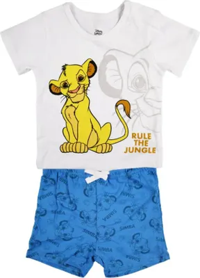 Produktbild von Disney König der Löwen Simba Baby Jungen T-Shirt plus Shorts – Blau / 68