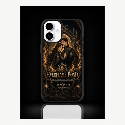 Productafbeelding van iPhone 16 hoesje, telefoonhoesje, beschermhoesje, case met vlammotief – LUNØIR ©