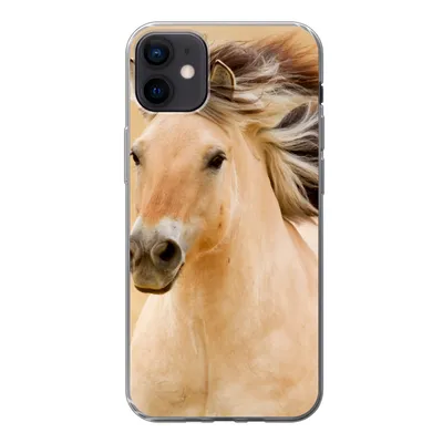 Produktbild von MuchoWow® Handyhülle Schutzhülle Hülle für iPhone 12 mini Pferde - Tiere - Mähne - Porträt Silikon Softcase Handy Hülle - Bild