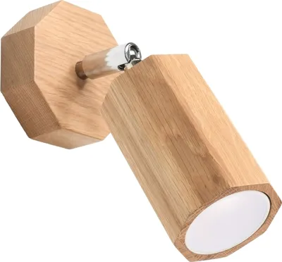 Produktbild von Wandleuchte ZEKE Eiche 1xGU10 10W Holz 17.5x19.5x8cm Sollux Lighting