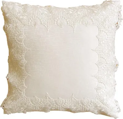 Immagine prodotto di Copricuscino fiori pizzo lana-bianco floreale 40x40 cm
