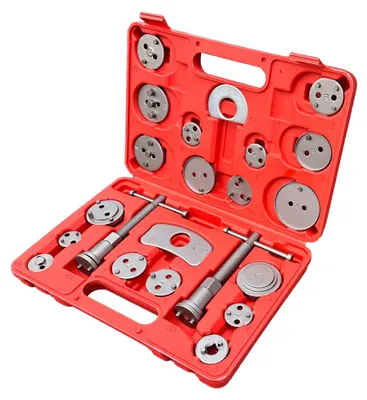 Immagine prodotto di Set-kit ripristino per pinze freno, strumento universale per la retrazione, attrezzi rimozione dei pistoni dei freni anteriori e posteriori, auto garage, 22 pezzi Gebo Tools