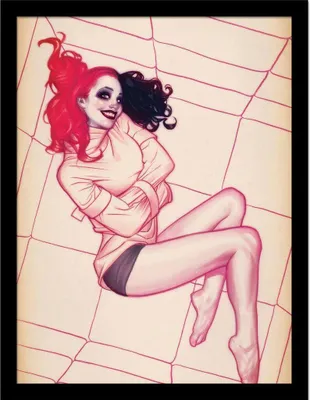 Image de DC Comics - Poster encadré, cellule élastique PM8897 (40 cm x 30 cm) (rose/noir)