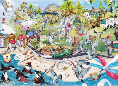 Produktbild von GIBSONS Puzzle Zábavné stádo 1000 dílků