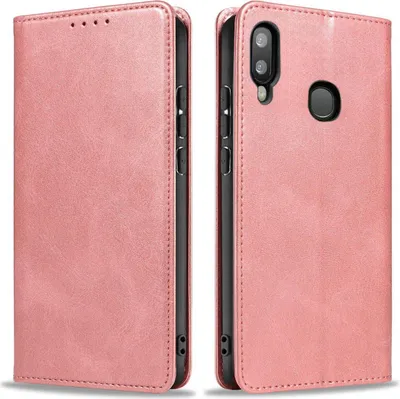 Produktbild von Handyhülle für Samsung Galaxy A20e Kunstleder Flip Cover Hülle Handytasche Case Kartenfach Farbe: Rosa