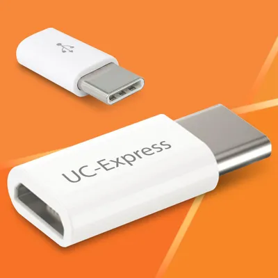 Produktbild von 2x USB Adapter Typ C Stecker Smartphone Handy Tablet Buchse Micro USB auf USB C
