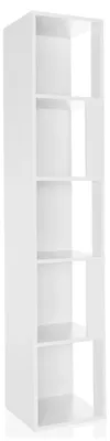 Regal KALAG S, 5 Böden, Melaminbeschichtet, Weiß, 160x31,5x31,5 cm