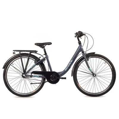 Produktbild von 26 Zoll Kinderfahrrad, 3-Gang Nexus, Rücktritt (N3), Mädchenfahrrad, S’COOL chiX, ab 10 Jahre, 140–160 cm, Dunkelgrau/Türkis