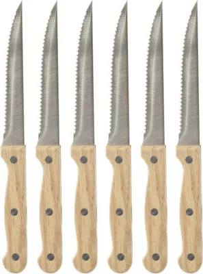 Produktbild von Steakmesser aus holz und edelstahl (6er-set) - SG Secret de Gourmet
