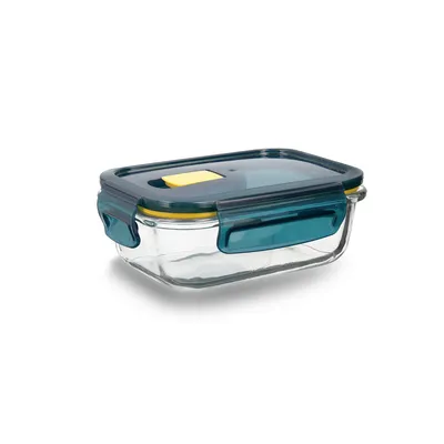 Image de Boîte à lunch hermétique Quid Astral 370 ml bleu verre