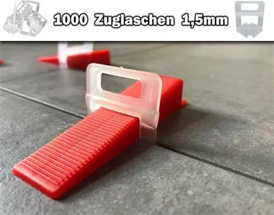 Produktbild von 1000 Zuglaschen 1,5mm - KACHEL GOTT® Fliesen Nivelliersystem