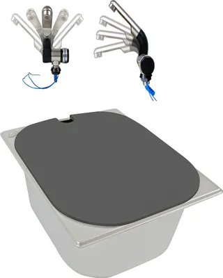 Immagine prodotto di Lavello in acciaio inox + coperchio - antracite camper 325x265x100 mm +h