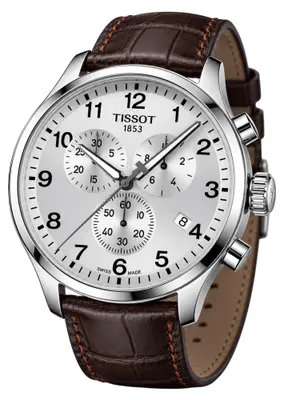 Produktbild von Tissot Herrenuhr Chrono XL Classic Silber Braun Leder T116.617.16.037.00
