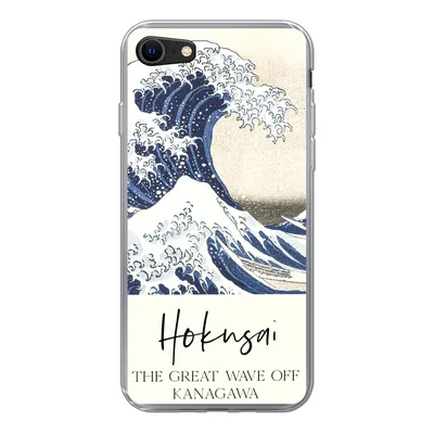 Produktbild von MuchoWow® Handyhülle Schutzhülle Hülle für iPhone SE 2020 Die große Welle von Kanagawa - Katsushika Hokusai Silikon Softcase Handy Hülle - Kartenbesitzer