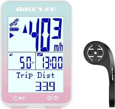 Zdjęcie produktu dla Bezprzewodowy komputer rowerowy GPS z automatycznym włączaniem/wyłączaniem, wodoodporny (IPX7) licznik kilometrów rowerowych, wyświetlacz LCD 2,4" pokazujący prędkość oraz system śledzenia rowerowego
