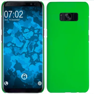 Produktbild von PhoneNatic Case kompatibel mit Samsung Galaxy S8 Plus - Hülle grün gummiert Hard-case + flexible Folie