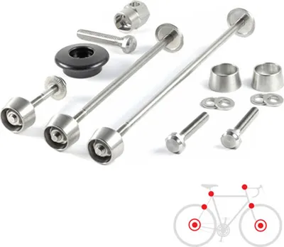Produktbild von Pitlock Set 02 GA BR silber Ahead schwarz
