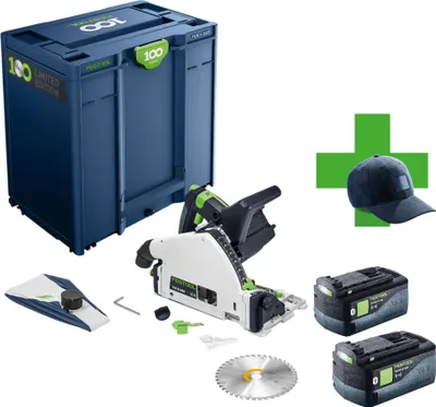 Obrázok produktu pre Festool TSC 55 KEB-Basic 100Y Limited Edition Akku Tauchsäge 18 / 36 V ( 2x 18 V ) 160 mm Brushless + 2x Akku 5,0 Ah + Systainer - ohne Ladegerät