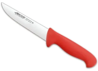 Productafbeelding van Fleischmes Arcos, model Prof 291522, roestvrij staal Nitrum en mango, ergonomisch rood polypropyleen, lemmet van 16 cm, geschikt voor presentatie in een vitrine