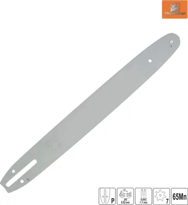 Image de Rail de guidage longueur 35 cm / 14" - 3/8" x 1,1 mm dents 7