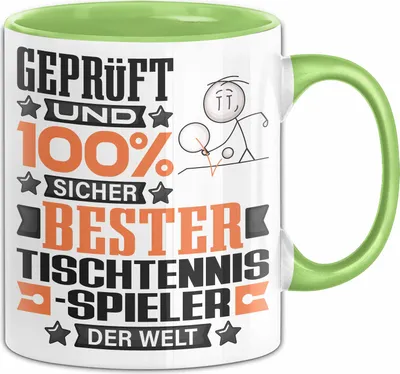 Produktbild von Tischtennisspieler Geschenk Lustiger Spruch für Tischtennisspieler Geschenkidee Bester Tischtennisspieler Der Welt (Grün)