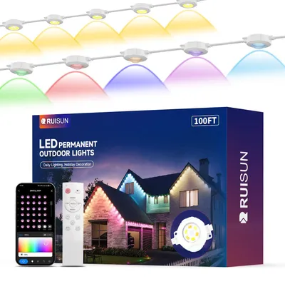 Productafbeelding van Dakgootlamp, buitenverlichting, wit, 100FT
