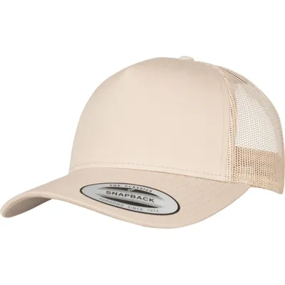 Image de FLEXFIT 6506 | Casquette camionneur rétro à 5 panneaux, dessus en sergé de coton - Couleur : Kaki - Taille : One Size