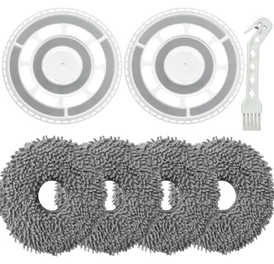 Wischpads mit Haltern für Roborock Qrevo S, 4+2-teilig