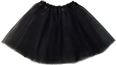 Produktbild von Tütü Tutu Ballettrock Tüllrock Petticoat Ballettkleid Rock Fasching Karneval Kinder 3 Lagen 30cm Schwarz