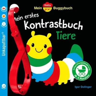 A children's book cover featuring a colorful caterpillar character and text.