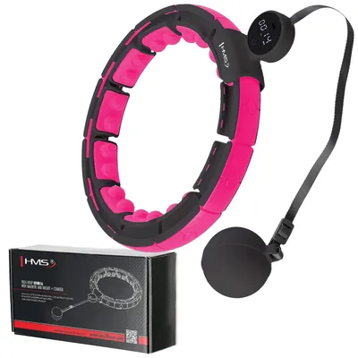 Obrázok produktu pre Hhm16 Hula Hop Čierna/Ružová S Magnetmi A Závažím + Počítadlo Hms