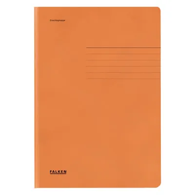 Image de 25 chemises juridiques Falken 80001472, format A4, 3 rabats, carton orange