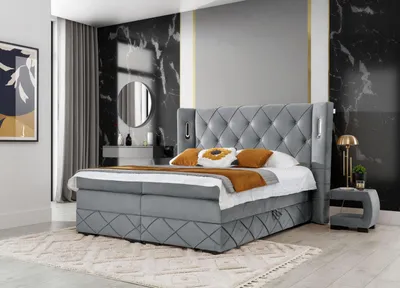 Produktbild von Schlafzimmer Set Bett 2x Nachttisch Modern Komplett Luxus Möbel Holz Einrichtung
