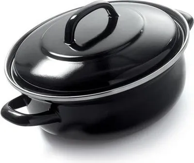 Produktbild von BK Bratentopf Fortalit Emaille schwarz 22 cm Induktion Ofenfest