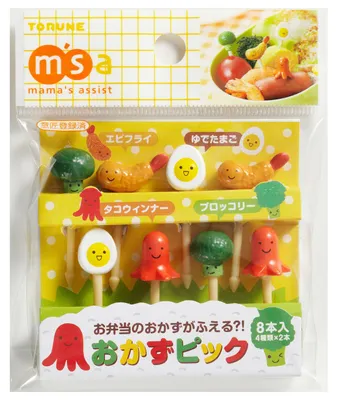 Dekorative Bento-Spieße, 8 Stück, bunt, 4,4–4,5 cm, BPA-frei