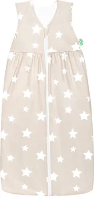 Produktbild von Odenwälder Jersey-Schlafsack Anni white stars iced coffee, Größe:110