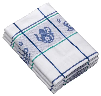 Zdjęcie produktu dla HygoClean 300003 Geschirrtücher Landhaus Baumwolle 70 x 50 cm Teekannen Design