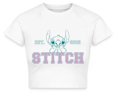 Produktbild von Lilo & Stitch | Stitch Est. 2002 Crop Top, L, Weiß