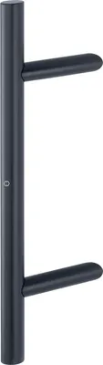 Zdjęcie produktu dla Klamka drzwiowa HOPPE E5012 - 500/300 mm, stal nierdzewna czarny mat