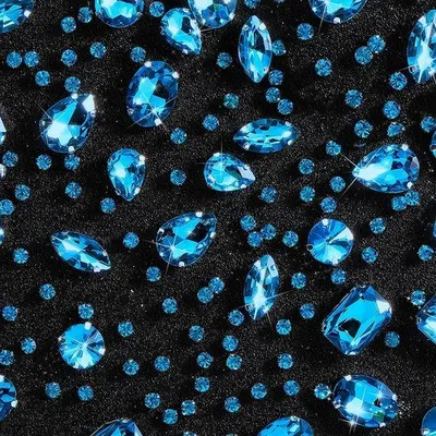 Image de Strass - Pierres précieuses en verre scintillantes - 186 pièces - Bleu marine