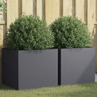 Obrázek produktu pro květináč 2 ks Antracit 49x47x46 cm Ocel